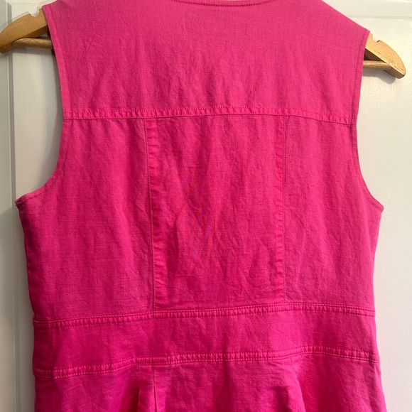 Pink Alfred Sung Linen Blend Dress Medium - Picture 4 of 4